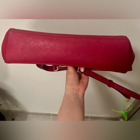 Michael Kors Studded Handbag | Red and Gold - Picture 15 of 16